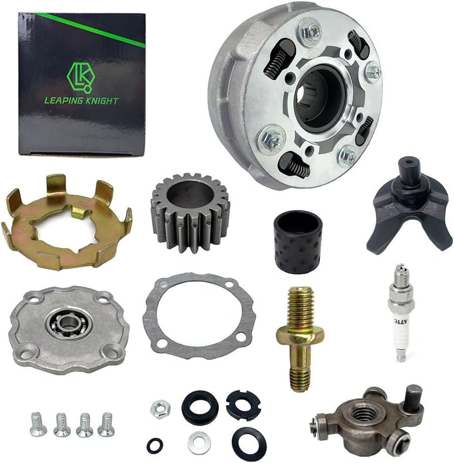 17 Teeth Clutch Assembly for Semi Auto 50cc 70cc 90cc 110cc 125cc ATV Quad Go Kart Dirt Bike Engine,Powersports Clutches for Roketa Kazuma JCL NST SUNL Taotao (17 Teeth)