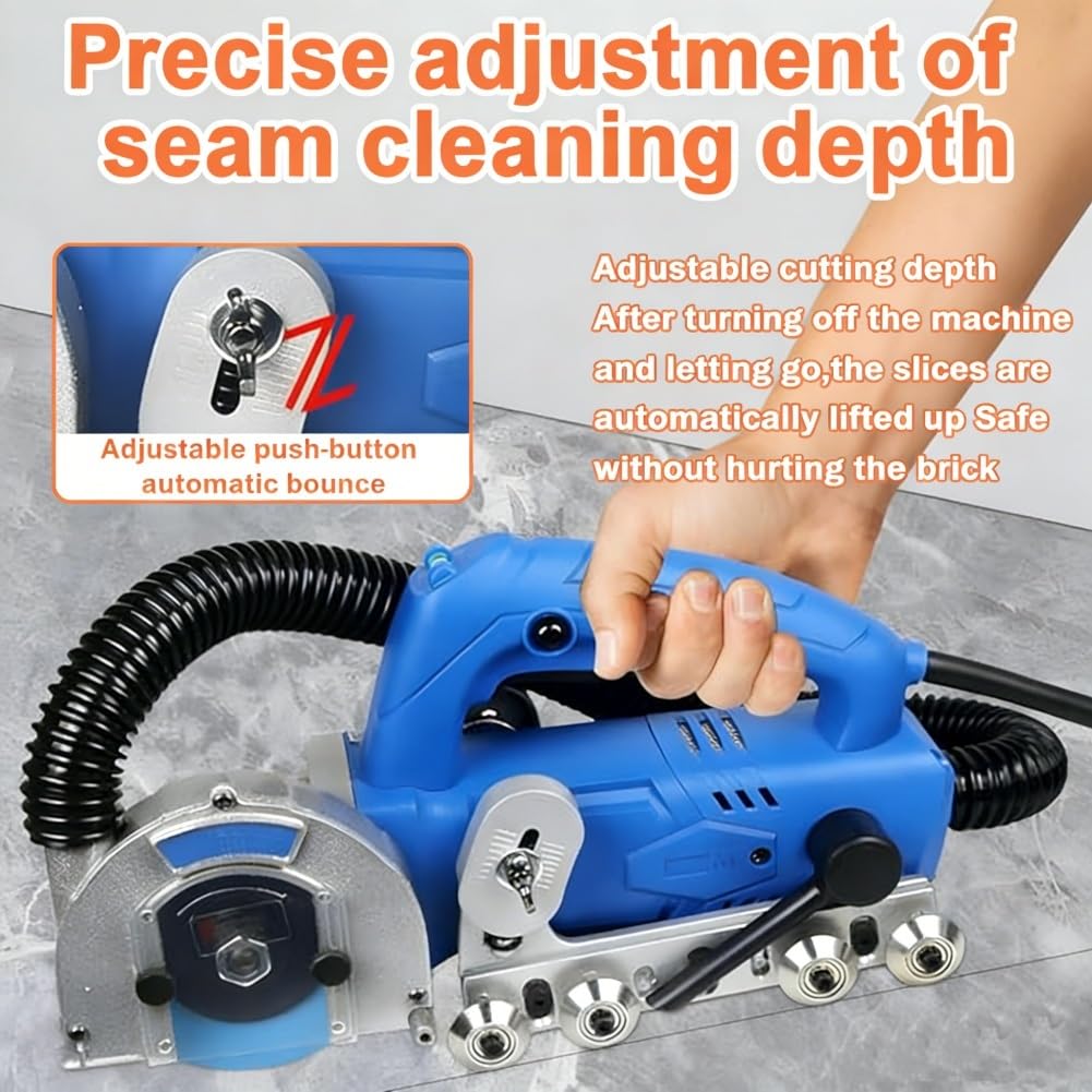 Herramienta eléctrica para eliminar lechada de 1200 W, máquina de 9000 RPM para eliminar lechada de azulejos, 220 V, herramienta de rejuntado para limpiar entre baldosas de cerámica y eliminar