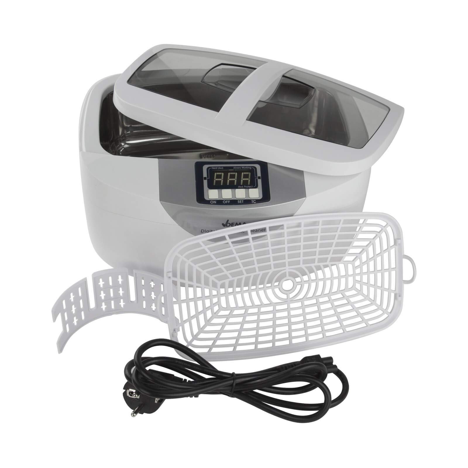 DEMA Ultraschallreinigungsgerät USR 2200/170 E - Ultraschallreiniger, Optikerreiniger, Haushaltsreiniger - gründlich, schonend, vielseitig - Brillen, Schmuck, Elektrogeräte