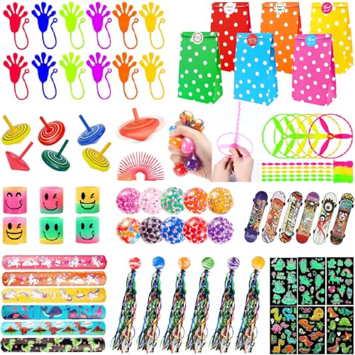 Slmeno 10 Sinnvolle Mitgebsel Kindergeburtstag mit Geschenktüten, Fidget Toys Kinder, Give Aways Kindergeburtstag Gastgeschenke Pinata Füllung Jungen Mädchen