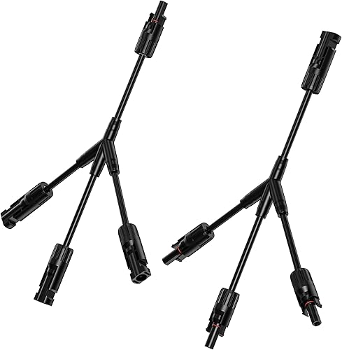 1 par de conectores solares en Y, cable adaptador paralelo de rama, cable solar de alimentación para panel solar, cable de rama en Y de 30 A 1000 V