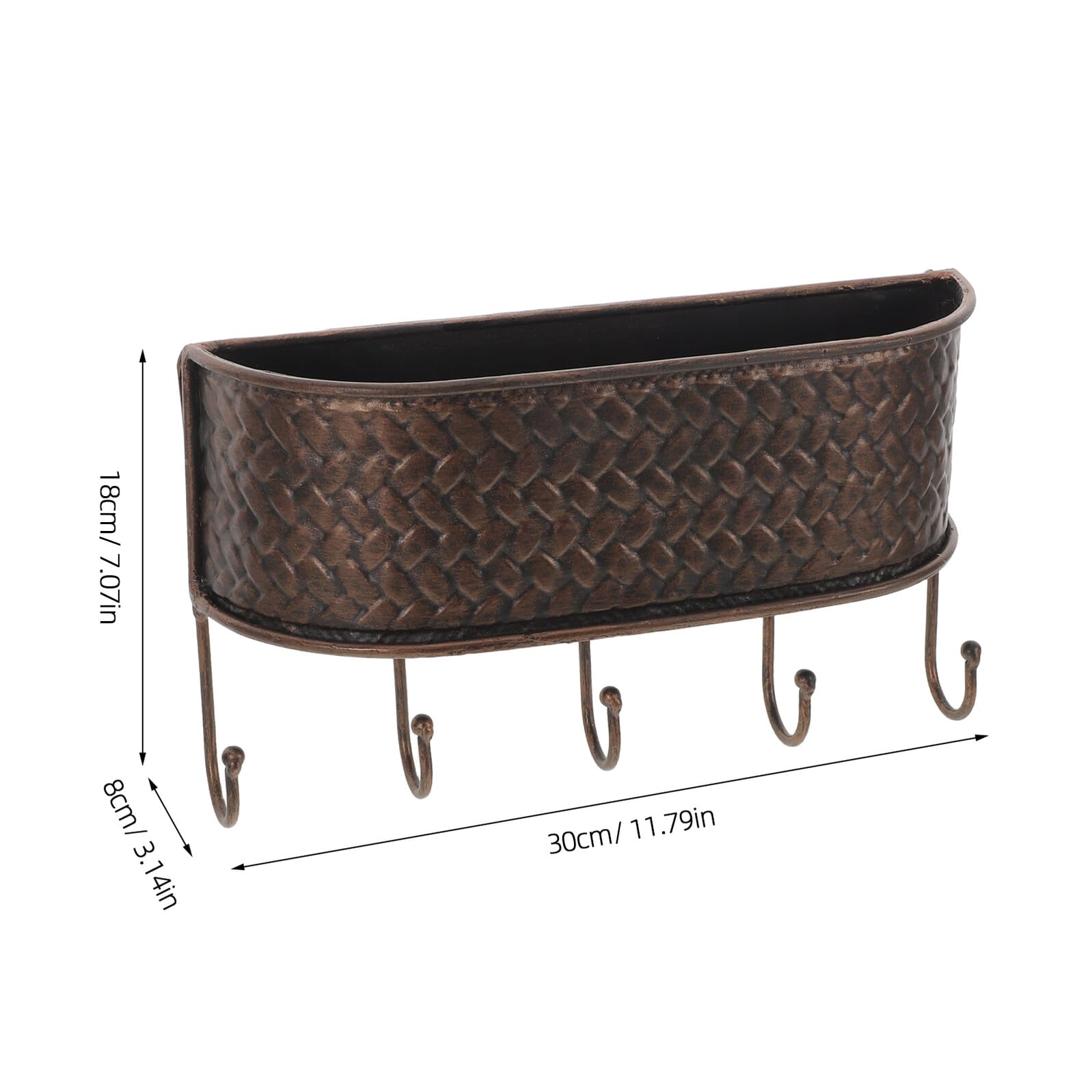 SHINEOFI Briefablage für Wand aus Schmiedeeisen mit Schlüsselhaken Vintage-wandbriefkästen für Briefe und Schlüssel Wandhaken für Garage oder Zuhause
