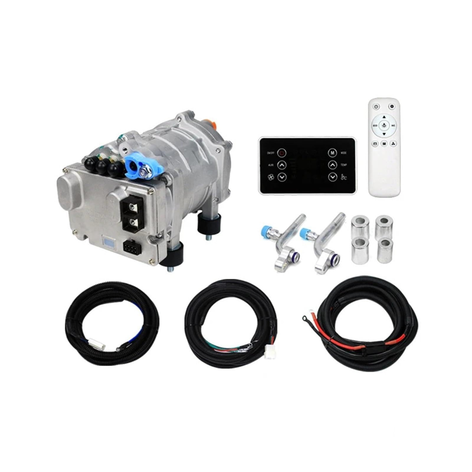 Compressore Di Risparmio Elettrico Dell'inverter Elettrico Per Auto 12V | 24 V Camper RV Camion Trattore Conversione Di Energia Parcheggio Aria Condizionata(Set C 800W 12V)