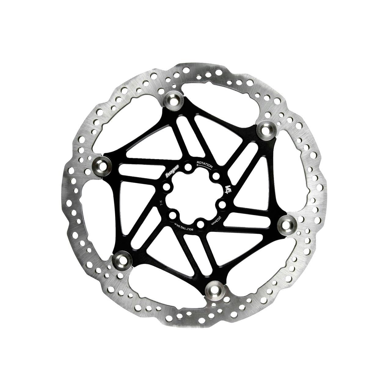 Hope V4 Vented Disc Rotor 6-Bolt 203mm (Float/Wave) - Blk