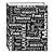 Magnetic Self-Stick 3-Ring Photo Album 100 Pages (50 Sheets), Black & White Words Design
