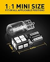 Vista 6 de AUXITO 194 bombillas LED azules 168 2825 W5W T10 cuña 14-SMD bombillas LED de repuesto para automóvil, cúpula de mapa, puerta, matrícula, luces