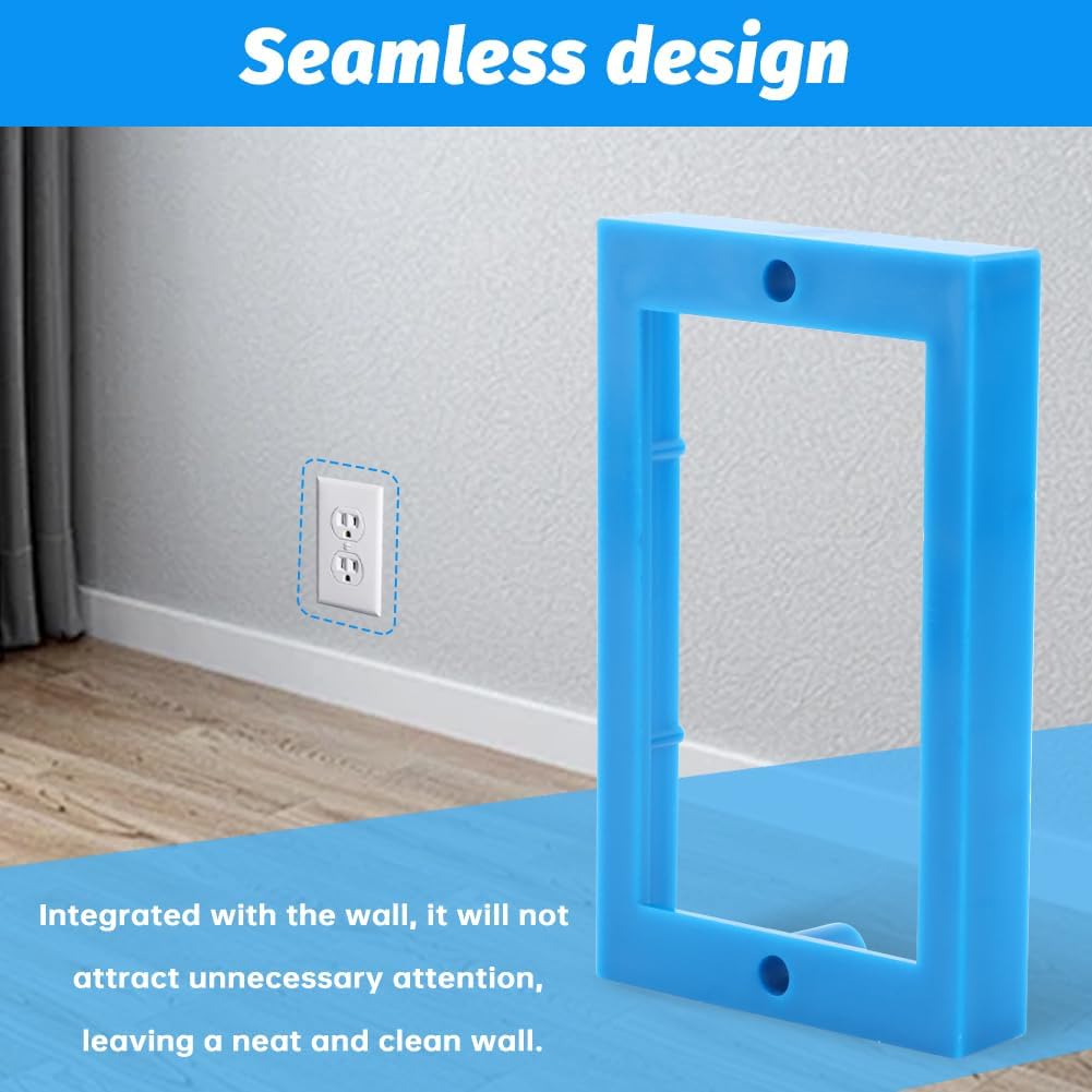 Tookie 1/2" Receptacle Outlet Box Extender, 6pcs Single Gang Electrical Outlet Extender, Shallow Surface Box Extender, for Electrical Box and Electrical Outlet Switches(bluesize:6pcsundefined:6pcs)