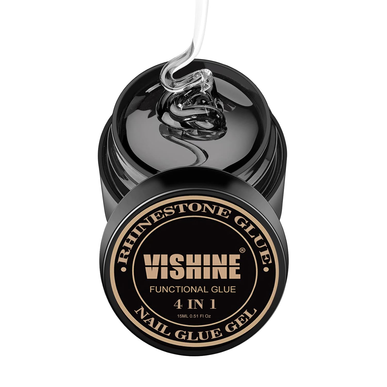 pack of 10. Vishine Nail Tips Gel Glue, Rhinestone Glue Gel,Poly Nail Gel Slip Solution,Strenthener Gel,Nail Extension Gel, Nail Art Gel PainPatch Glue, Glue for Press On Nails for Nail Easy DIY at Home 15g