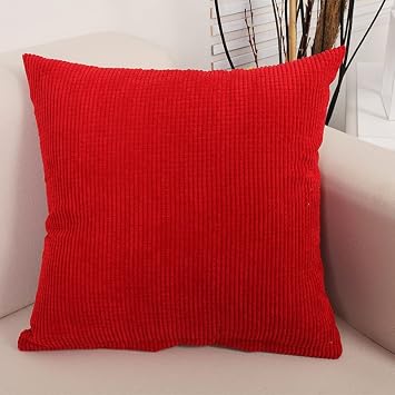 SIMPVALE Corduroy Comfortable Pillowcase Home Decor Chair Pillow REee 55cmx55cm