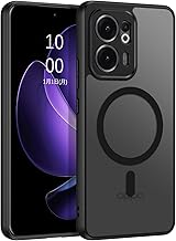 BENTOBEN OPPO Reno 13A ケース 半透明 MagSafe対応 耐衝撃 米軍MIL規格 軽量 薄型 指紋防止 黄変なし マット 強力マグネット搭載 車載スマホホルダー対応 ストラップホール付き OPPO Reno13 A スマホケース カバー ブラック