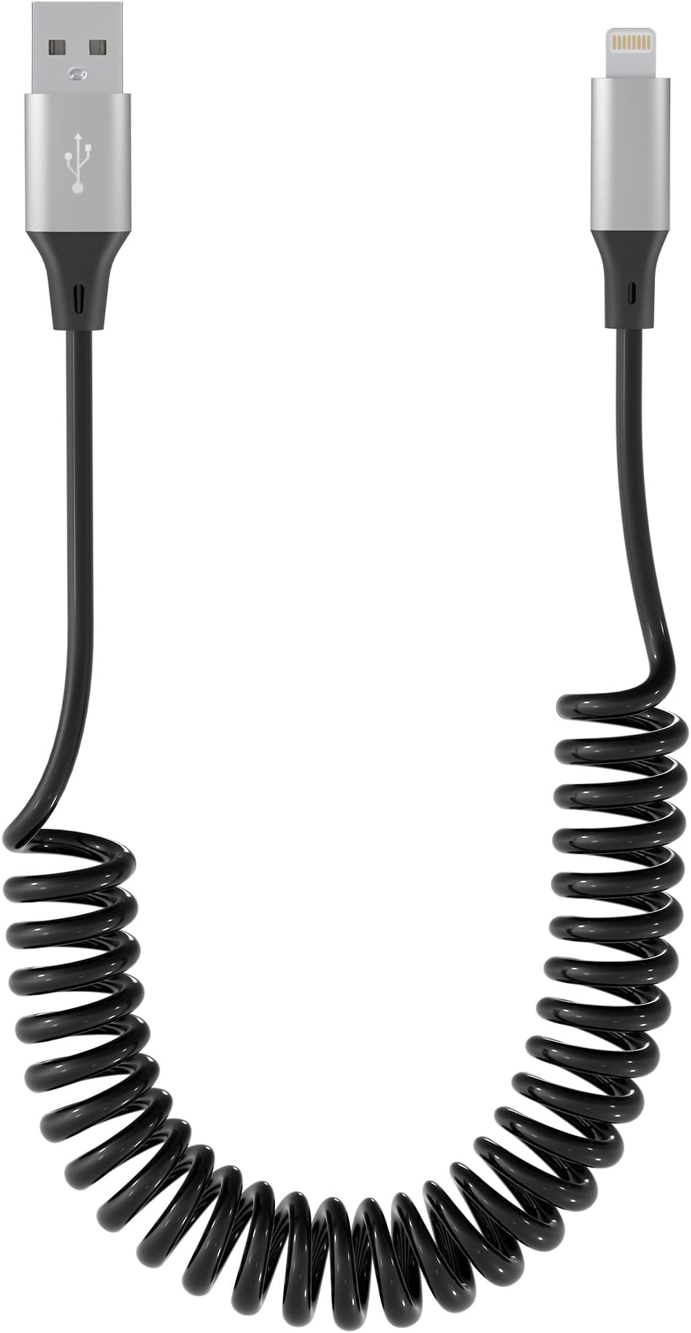 AICase Coiled Lightning Cable for Apple CarPlay,Expansion Spring Coiled Cable,Charge