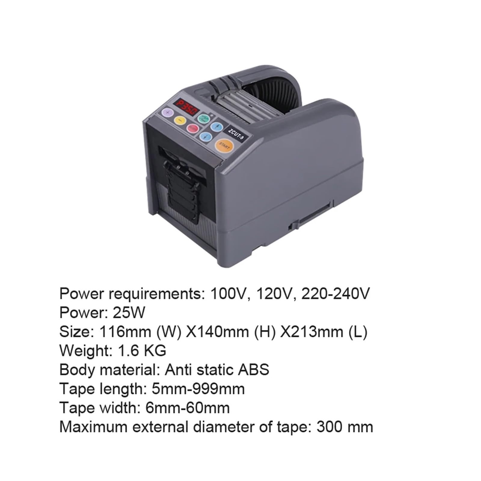 Klebebandabroller, Bandschneidemaschine Automatischer Spender for doppelseitiges Klebeband Klebebandschneider, Verpackungsmaschine für Versand und Schulen