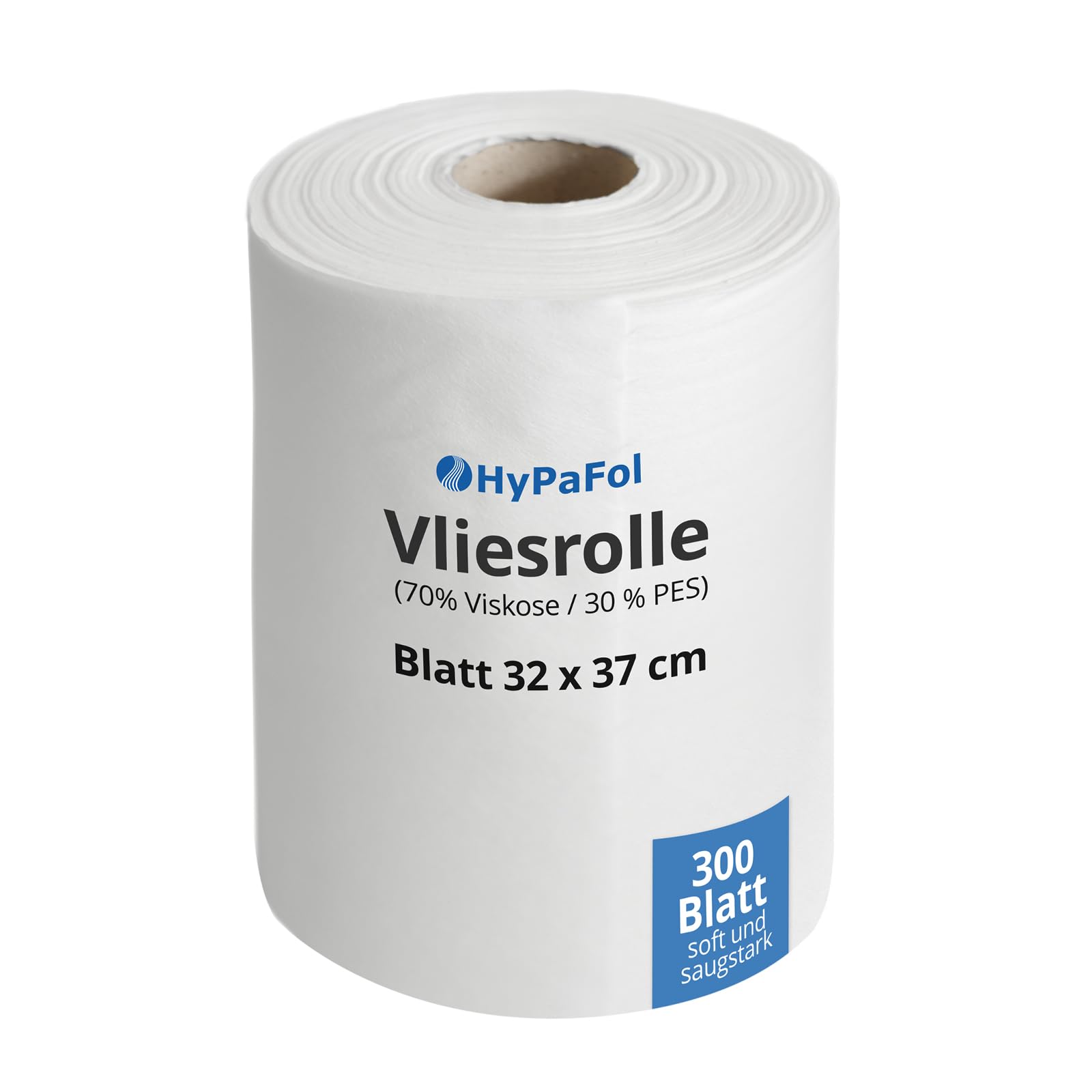Hypafol Putztuchrolle Weiß 32 cm | 300 Blatt | Viskose-Polyester | Vielseitig, fusselfrei & wiederverwendbar | Profi Reinigungstuchrolle (Vliestuchrolle Weiß)