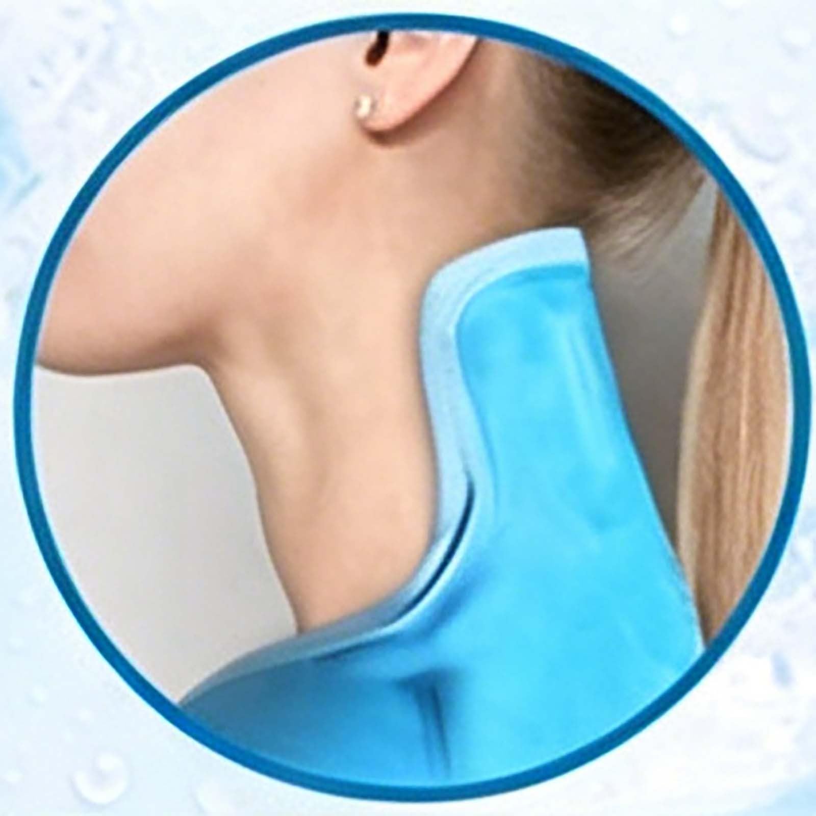Gel Kühlpad Nacken Schulter Wiederverwendbar - Wohltuende Kalt Warm Kompresse Muskelentspannung - Ergonomisches Eisbeutel Kühlkissen Sport Therapie Alltag - Nackenkissen Kühlpads Linderung 01