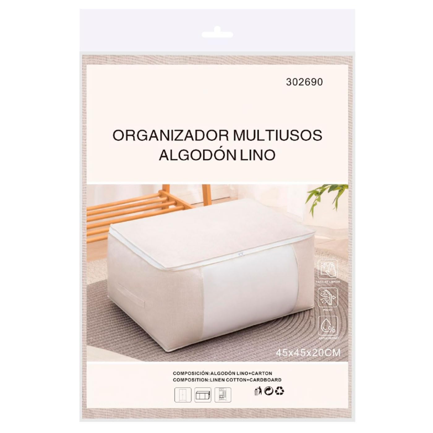 Acan Tradineur Organizer Per Armadio In Tessuto - Confezione Da 4, 16 Scomparti, Pieghevole, Antipolvere, 32x32x10 Cm - 6