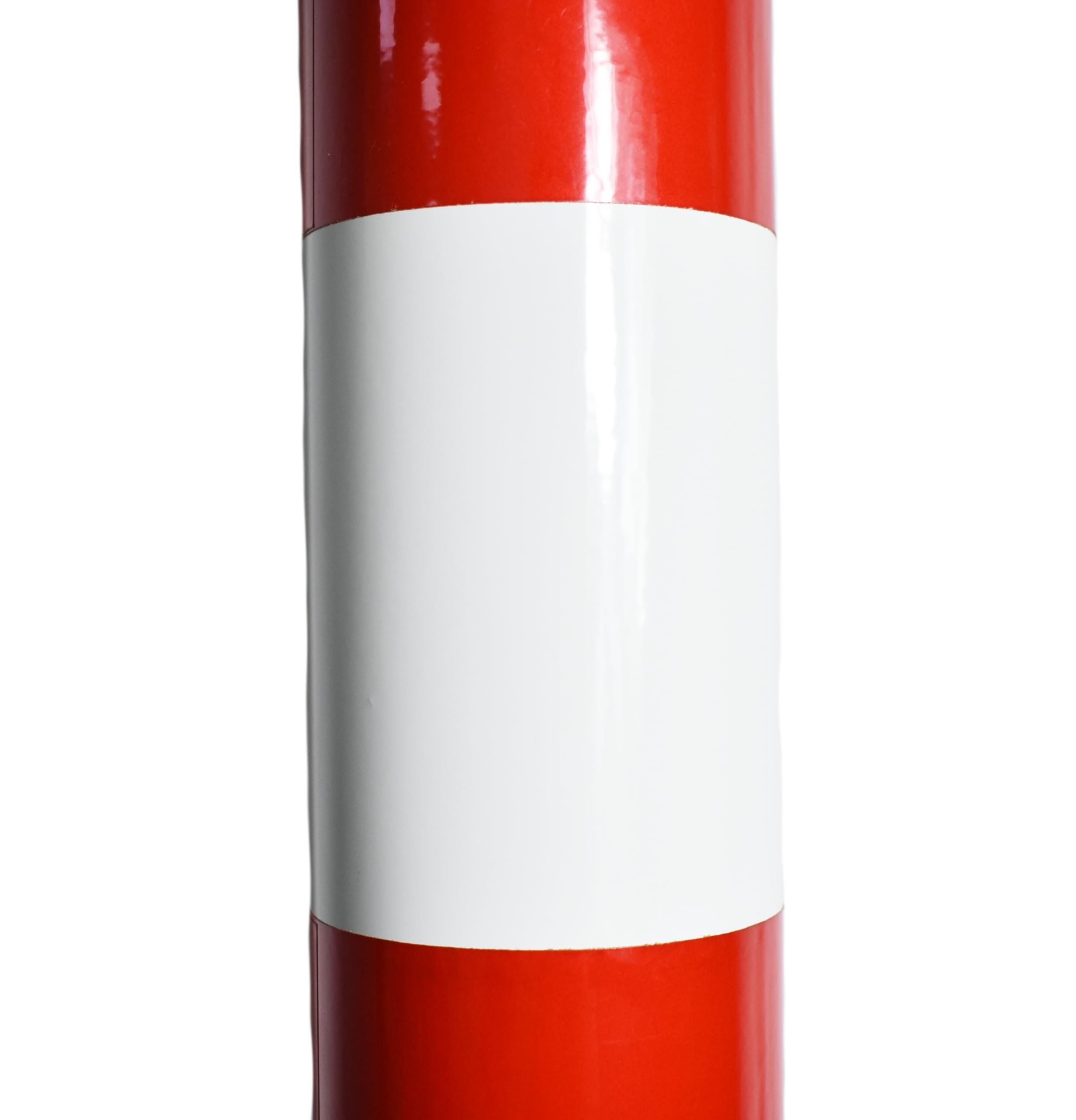 Pali di intercettazione in metallo, rosso-bianco, diametro 76 mm, altezza 750 mm, 2 occhielli in acciaio, robusto, con viti di fissaggio (2 pezzi)