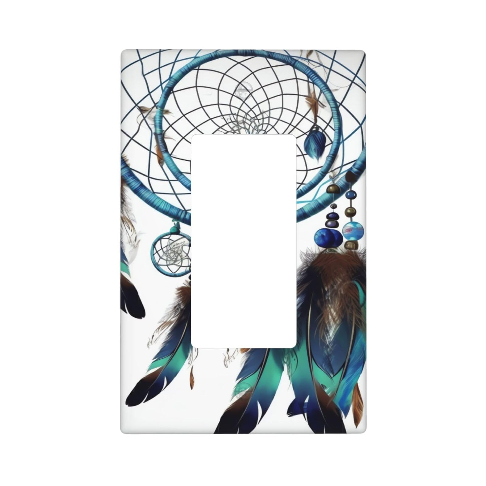 Decorator Wall Plate 1 Gang Light Switch Covers Decorator Receptacle Outlet Covers Native American Dream Catcher Wall Plates for Electrical Outlets Plug Cover Single Rocker Switch Plates