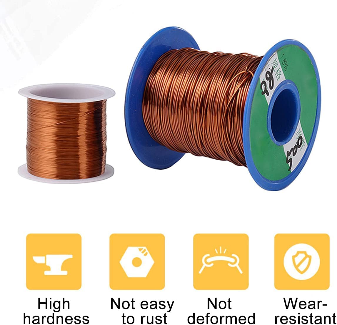 Filo di Rame smaltato Diametro Filo di avvolgimento 0,15-0,35 mm Ampiamente Usato for trasformatori Induttori 17,6 oz-0,3 mm (720 m) (Size : 0.25mm (1000m))