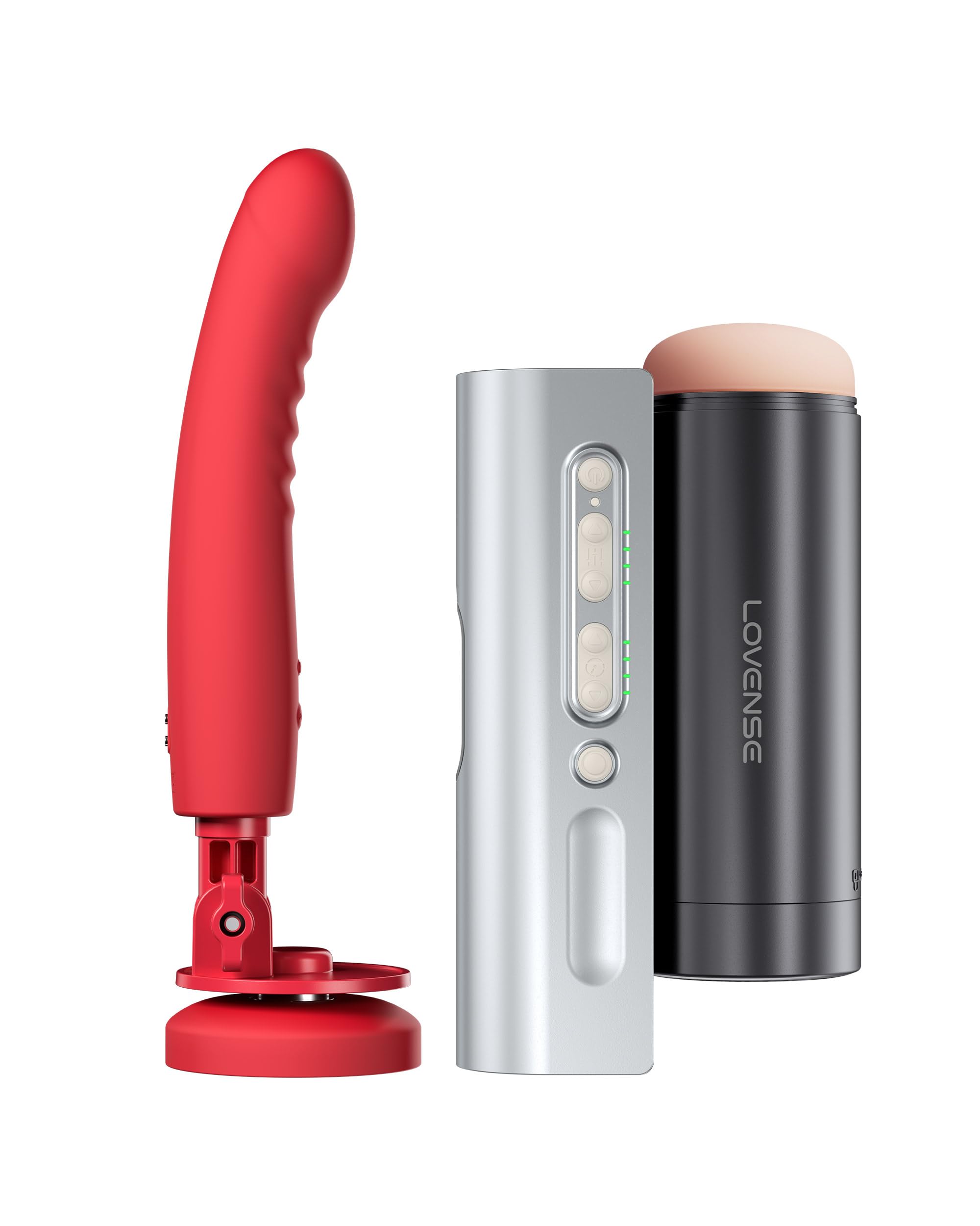 LOVENSE Pack Ultimate : Solace Pro Masturbatore Automatico + Mission 2 Sex Machine Portatile - Sex Toys a Spinta