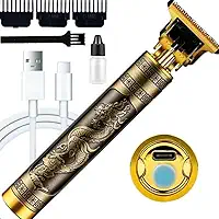Máquina de Acabamento Profissional Dragão – Sem Fio, Recarregável, Lâmina Ajustável, 4 Pentes, Óleo e Escova de Limpeza | Aparador Compacto para Cabelo, Barba e Pezinho, com Limitador Personalizado PREMIUM