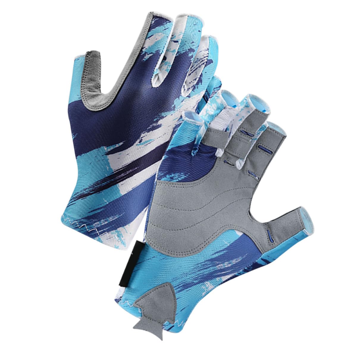 Cabilock Breathable Half Finger Cycling Gloves, Ultrathin Anti-Skid Polyester Bike Mittens for Outdoor Sports, Quick-Drying Navy XL Gloves for Men’s Summer Riding
