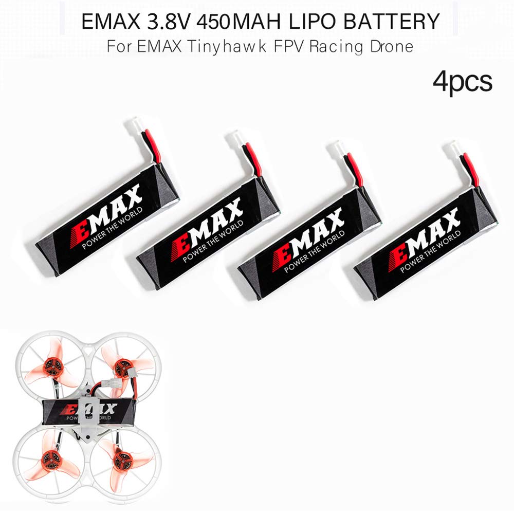 Batteria Lipo 3.8V 450mAh Goolsky EMAX per Drone Racing - Dettaglio