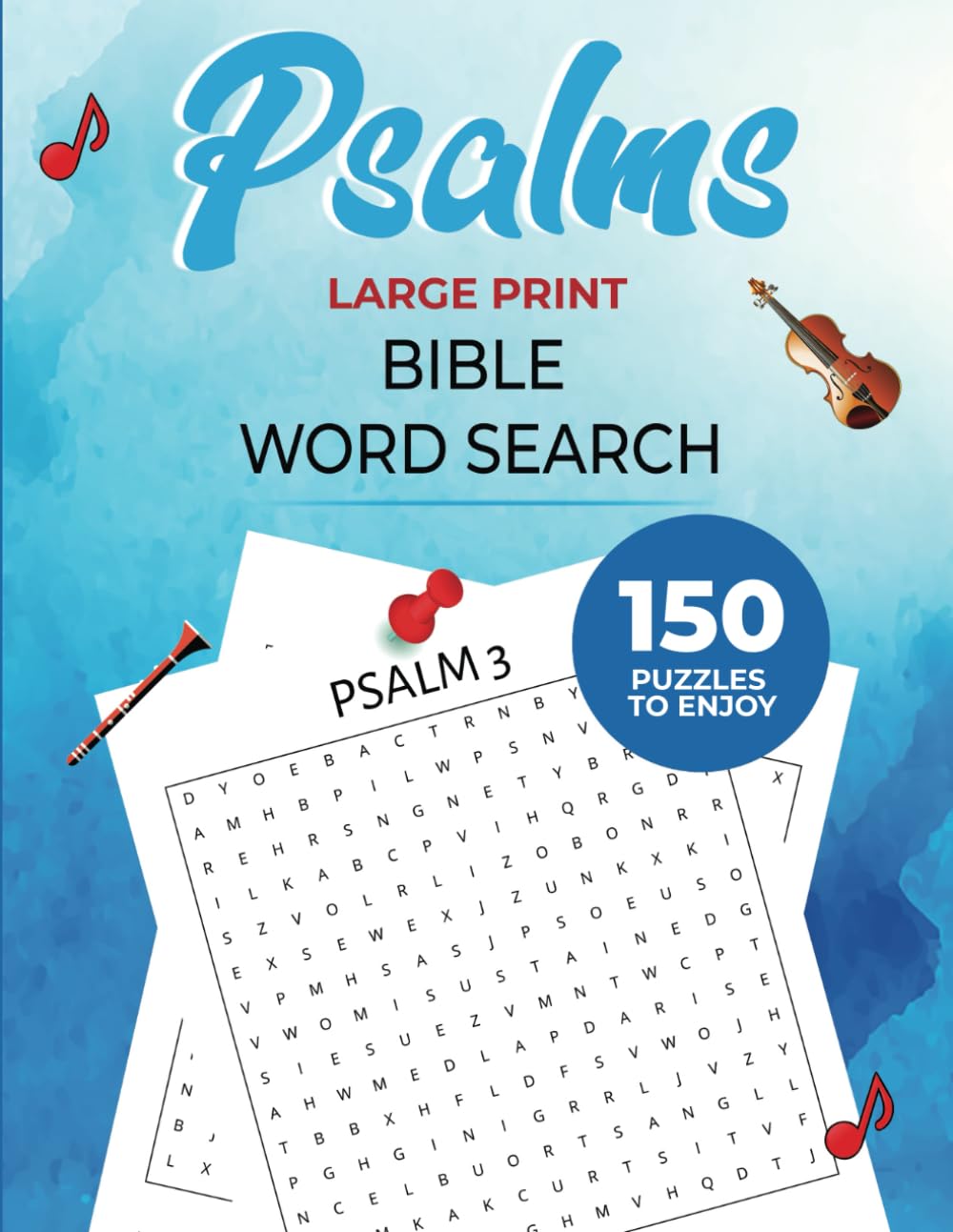 Bible Word Search for Adults: 150 Large Print Psalm Word Search Puzzles ...