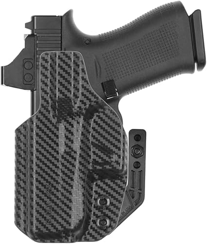Miniatura 7 de Tulster Oath IWB Holster se adapta a Glock 43  43X  MOS  Compatible con óptica dentro de la cintura, apéndice oculto, funda Kydex de transporte