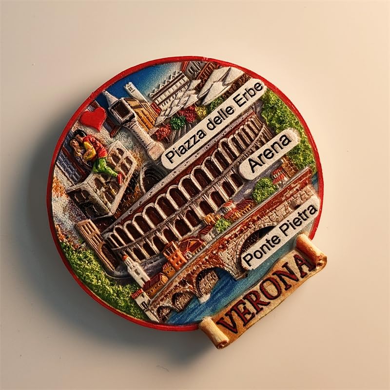 Imán decorativo Verona Arena Circular Italia 6.5x6.4 cm miniatura 3