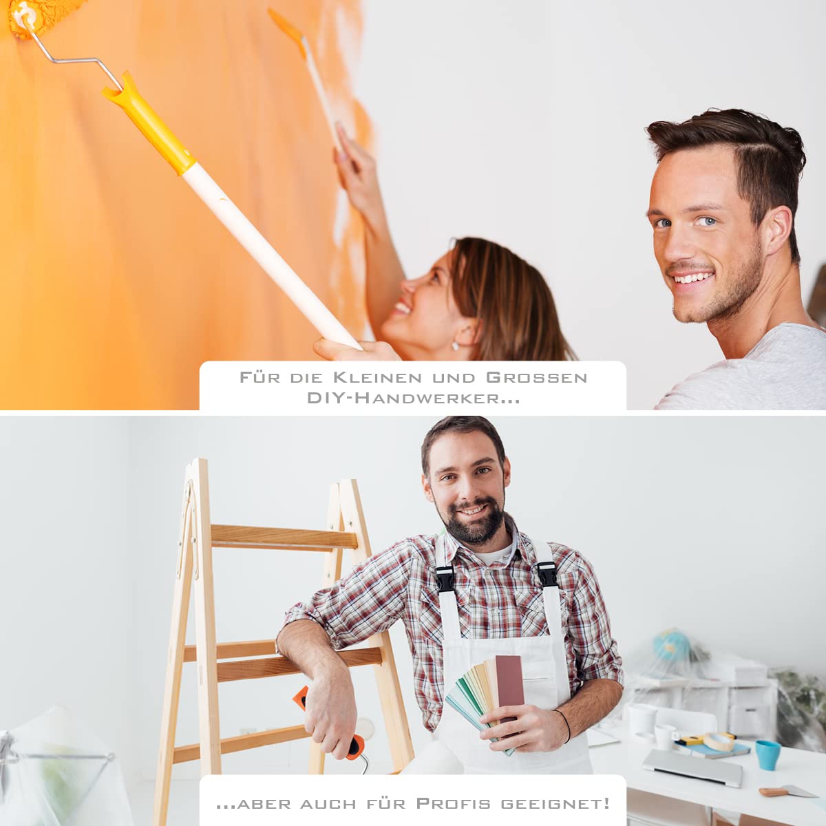 Wanders Peinture murale Pastel Erlebnisse 2,5 l (escargot de feu, rouge) avec kit de peinture Basic - Peinture à la craie de qualité supérieure, facile à utiliser, très opaque, parfaite pour le