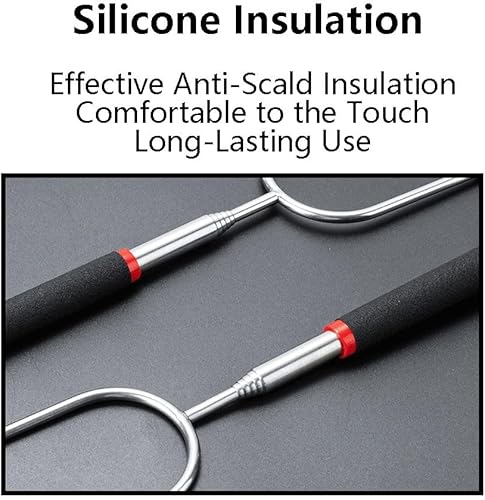 Miniatura 5 de TopHomer 5 unidades de palitos de malvavisco para asar pinchos Smores tenedores telescópicos para perros calientes fogata camping estufa barbacoa