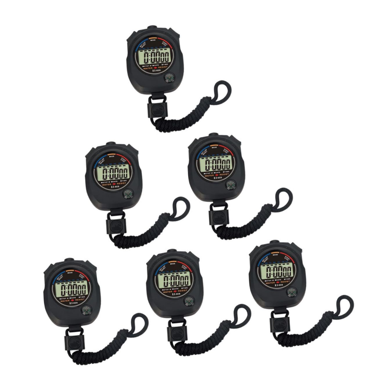 HEMOTON 6Pcs Portable Training Stopwatch Simple Design Match Timer for Games and Sports Events Lightweight and Easy to Use for and Athletes