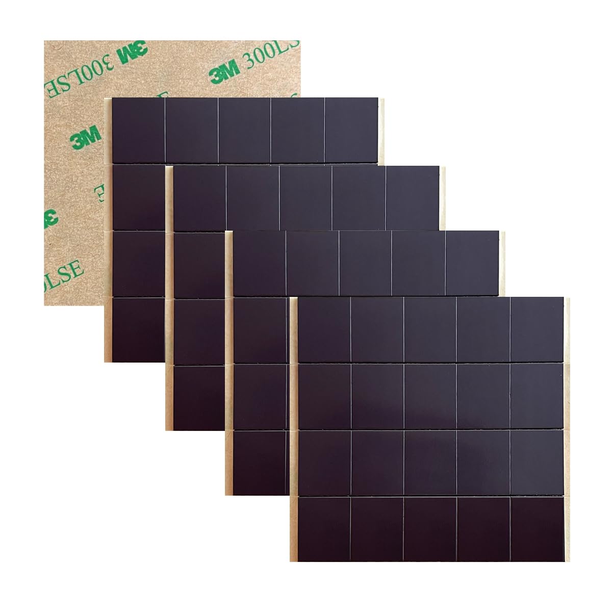 FCLUB Ultra-Thin Adhesive Magnets 100Pcs, 1/2" x 5/8" (13x16mm), 3M Self-Adhesive Magnetic Squares, Peel & Stick Mini Magnets for Watercolor Pans, DIY Crafts, Whiteboard, Office