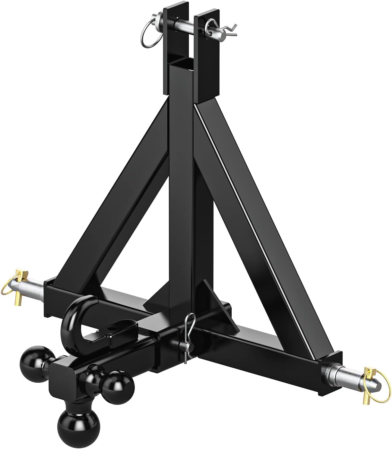 3-Point Tractor Hitch Kit - Heavy Duty Receiver With 3 Ball Sizes (1-7/8", 2", 2-5/16") For Kubota/John Deere