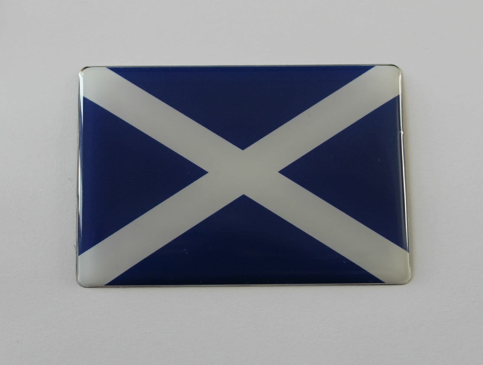 Gelz Blue Scotland Saltire Flag Domed Sticker/Decal 64Mm