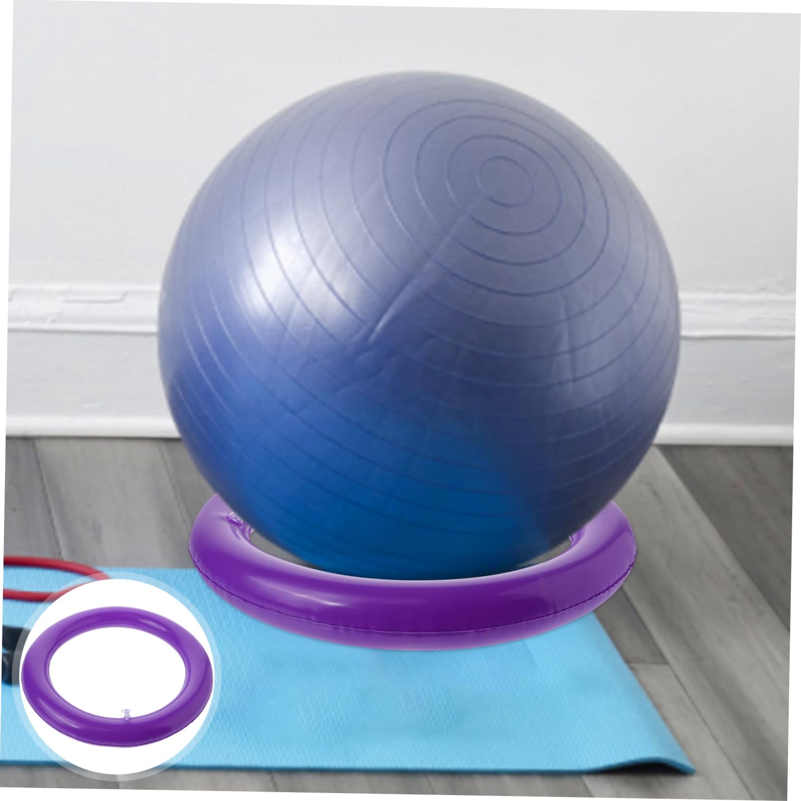 BESPORTBLE Base per Palla Yoga Base a Sfera Gonfiabile Anello Stabilizzante per Palla Yoga Sedile Yoga Base della Palla Fitness Sedia a Sfera per Allenamento PVC Viola,Porpora