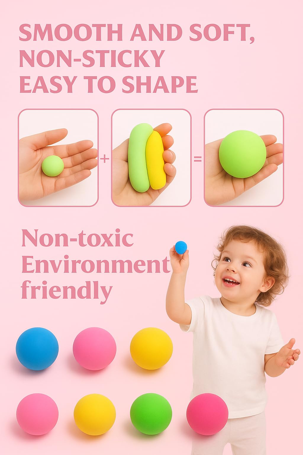 24 Pcs Air Dry Clay for Kids (3–10 Years) | Super Soft Foam Clay | Non-Toxic Air Dry Clay for Craft, DIY Models & School Projects | Lightweight Super Clay Set for Creativity 2