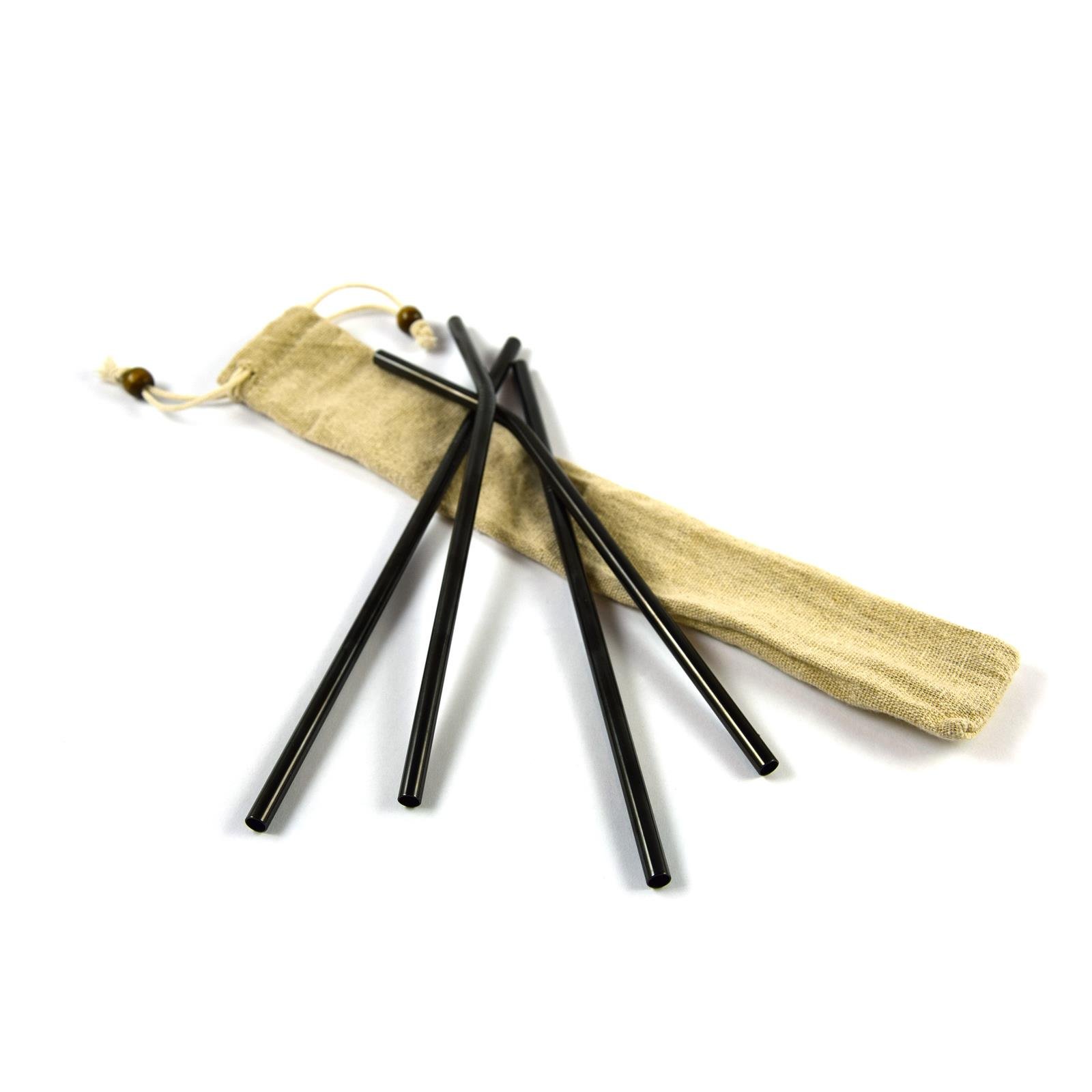 Edelstahl Trinkhalme Set – 4 Stück + Reinigungsbürste – Wiederverwendbar & Spülmaschinenfest