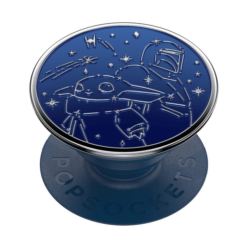 PopSockets: PopGrip - Expanding Stand and Grip with a Swappable Top for Phones & Tablets - Enamel Mandalorian Night