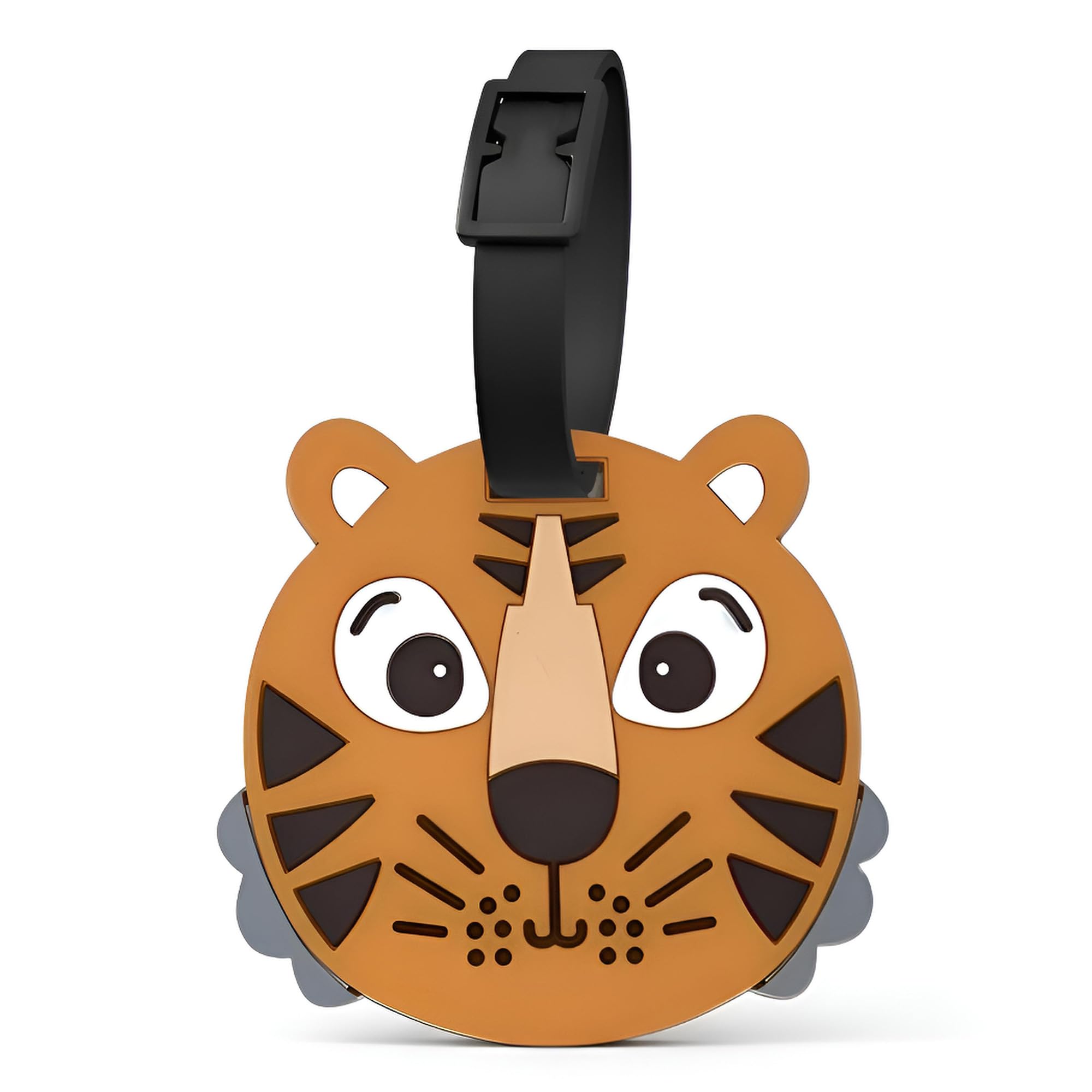 ANINIUCN Tiger-Shaped Silicone Luggage Tag – Durable ID Label for Suitcases, Backpacks & Travel Bags – Fun Travel Accessory for Teens & Adults