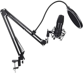 USB Microphone Kit, Cardioid Recording Microphone 96kHz/24Bit Plug & Play Condenser Computer Mic for Podcast, Phone, Laptop, MAC Windows, ASMR,Game, YouTube Video, Stream, Voice Over 5V/150mA