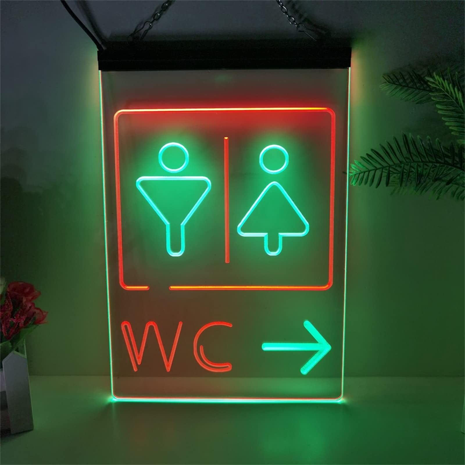 REWIS WC Arrow Point to Right LED Neon Signs