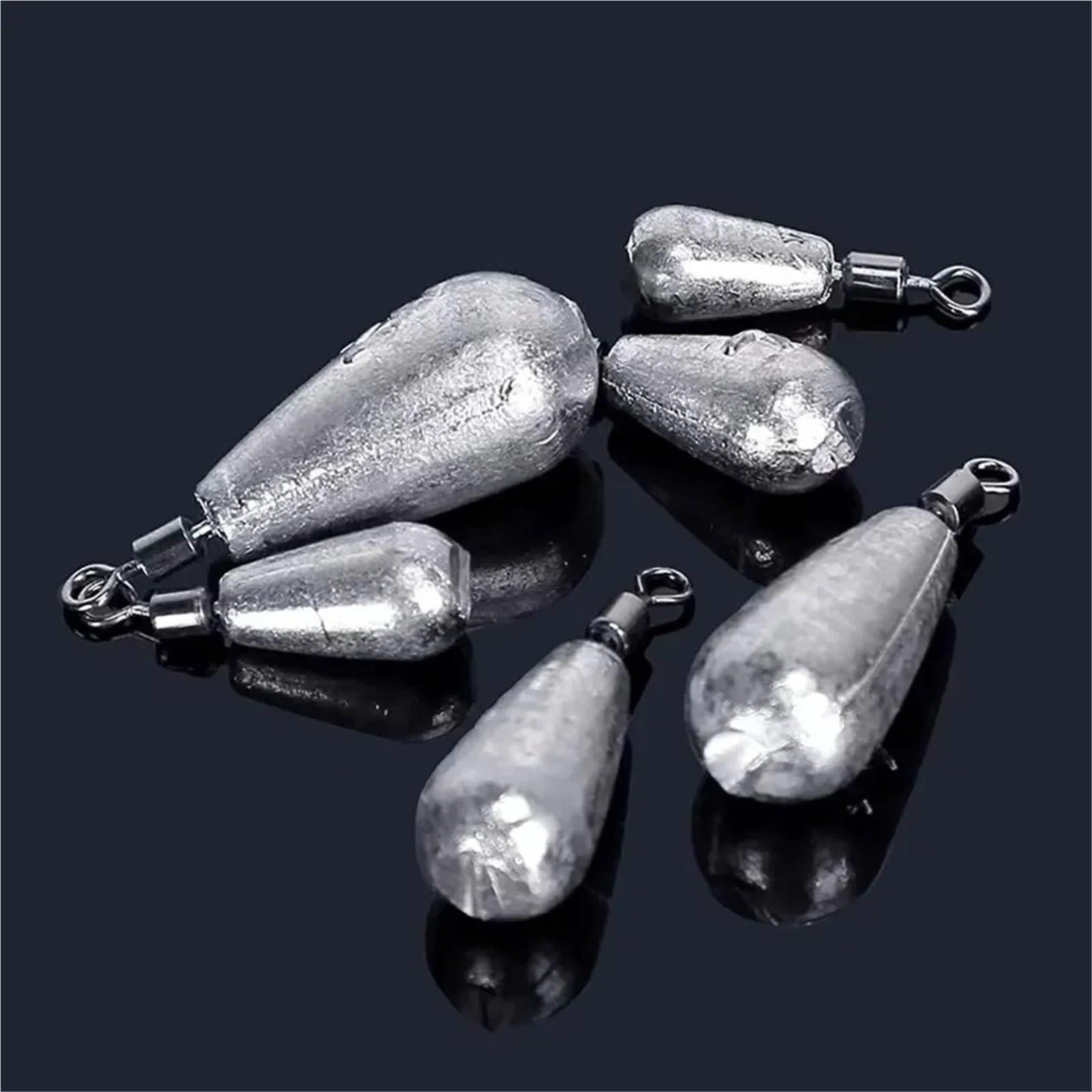 Juego de 15 plomadas de pesca de 3,5 g, 5 g, 7 g, 10 g, 14 g, 20 g, tubo de plomada, colgante de metal, kit de aparejos de mar, herramienta para deportes al aire libre (3,5 g)