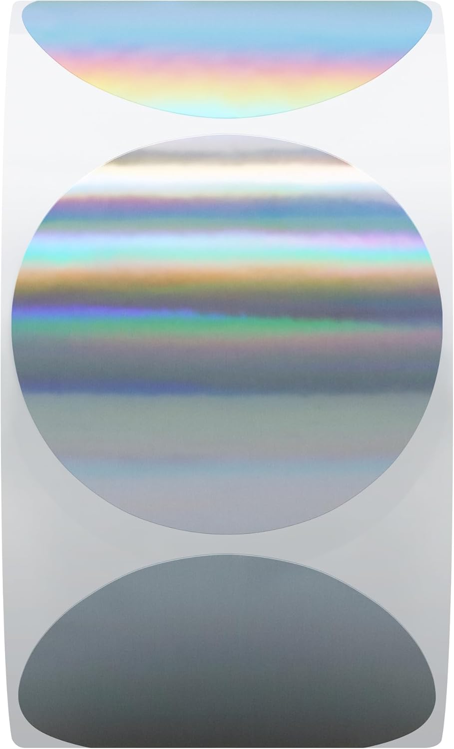 Hybsk 500pcs Holographic Silver Labels Color Coding Dots for Organizing Inventory 1.5" Round Dot Self Adhesive Stickers -DO NOT Support Printing! (1.5 inch) - Image 2