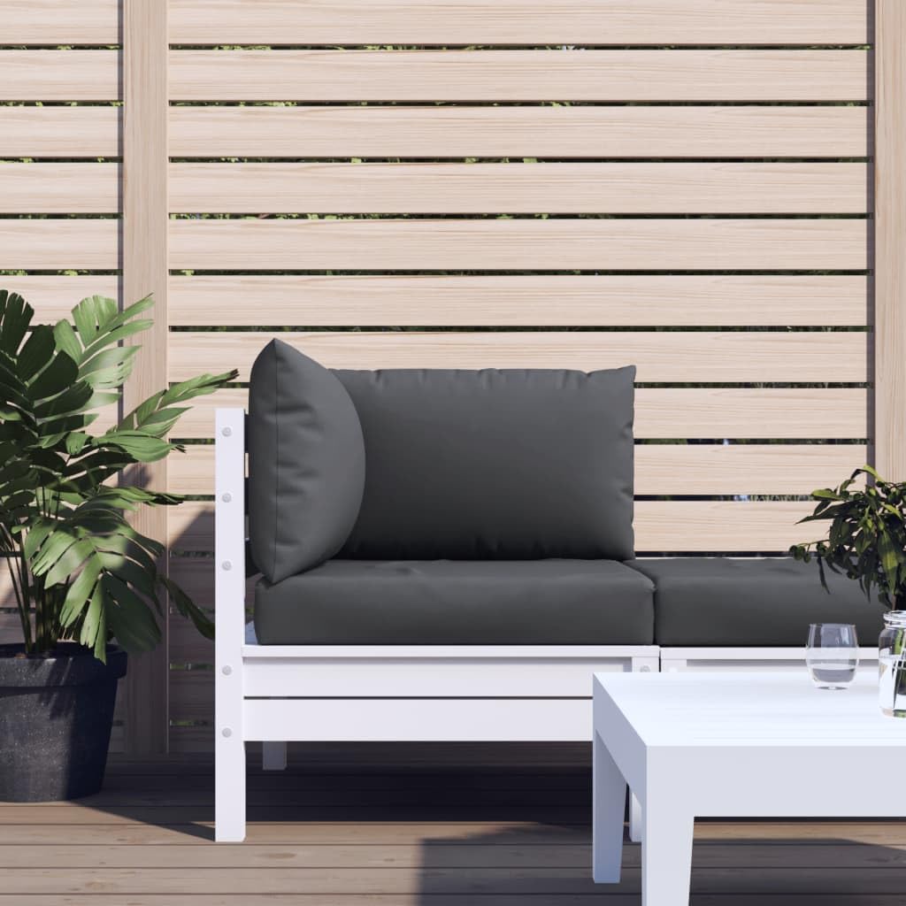 vidaXL Lot de 3 Coussins de Palette, Coussins de Siège de Salon, Coussins de Canapé de Jardin, Coussins de Chaise Extérieur, Anthracite Tissu Oxford