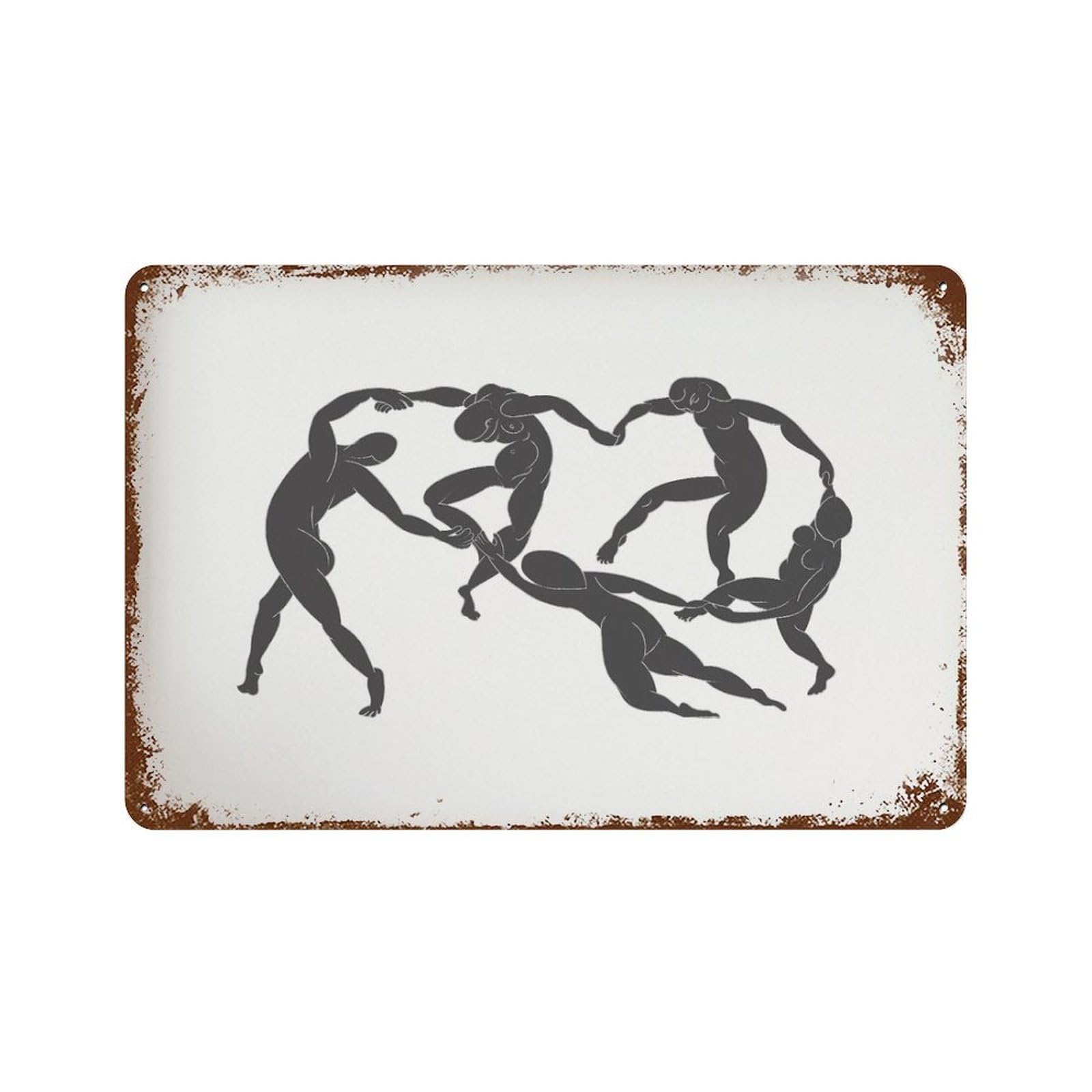 xiaoxiaoshen Henri Matisse 'the Dancer' Black And White Minimalist Wall Decor Art Metal Tin Poster Modern Home Decor Art Home Bar Shop Decorations Vintage Sign 20x30cm