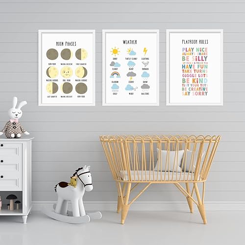 Miniatura 2 de Andaz Press 30 pósteres educativos para jardín de infantes, niños, 3er grado, tabla de aprendizaje de preK, suministros preescolares para la escuela