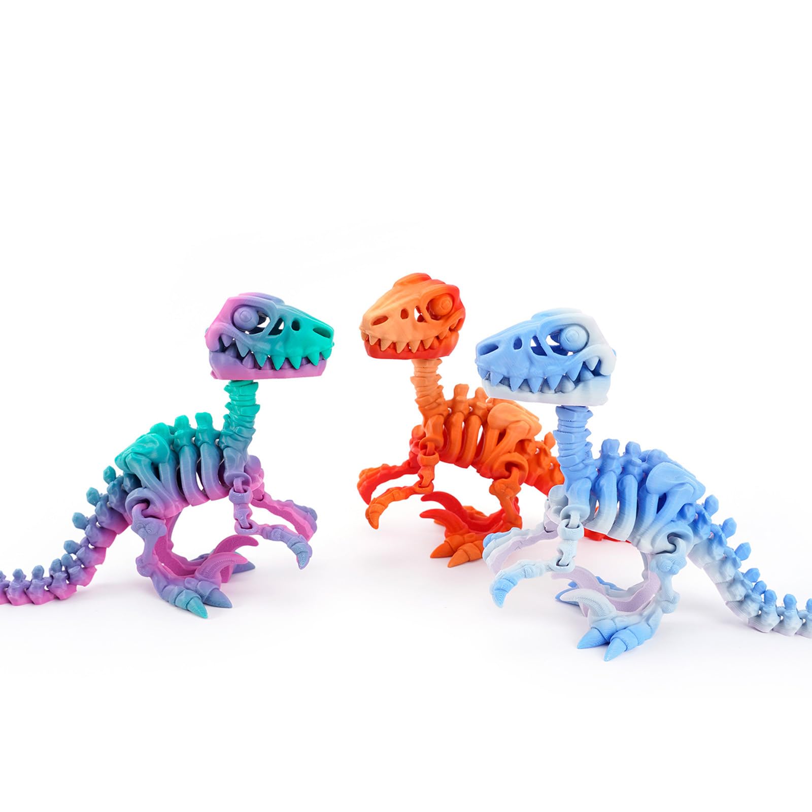 Amazon.co.jp: 鮮やかな色3Dプリント恐竜の骨モデルフィギュア