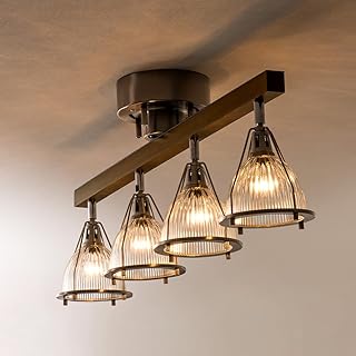 エア・リゾーム シーリングライト led 電球対応 リモコン ガラス 天井照明 4灯シーリングライト JUKE(ジューク) シルバー