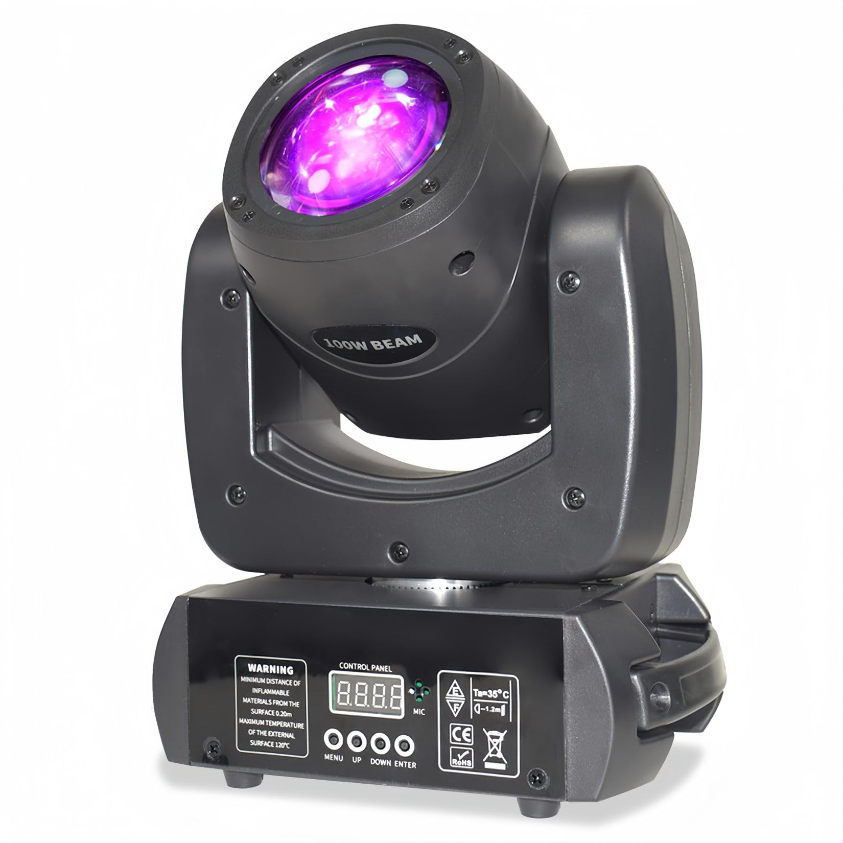 100W Moving Head Led Beam DMX512 Bühnenlicht mit 8 Gobos und 8 Farben Partylicht DJ Licht 8 Prisma Lichteffekt Stage Strobe für DJ Bar Club Disco Hochzeit Party